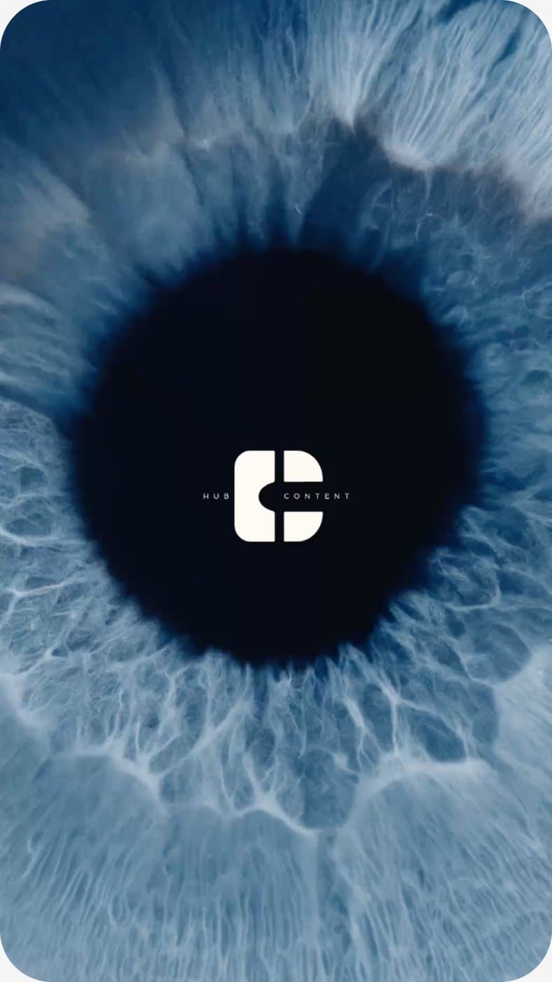 Macro eye iris with the hubcontent mark